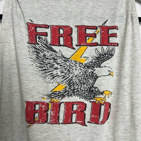 SheShow Women's Gray Free Bird Sleeveless Muscle T-Shirt Size Large - Picture 2 of 8
